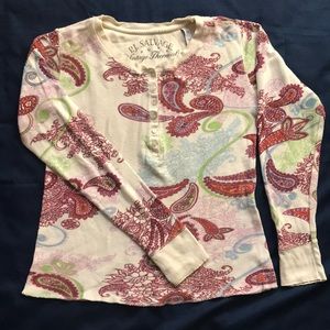 P. J. Salvage pajama top paisley print thermal